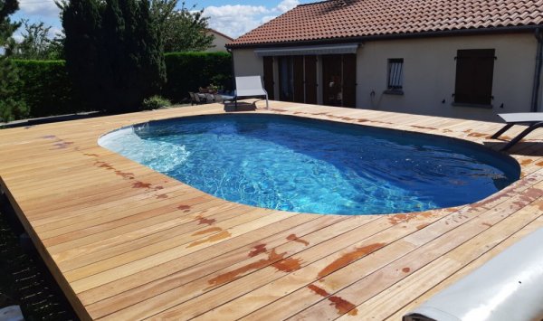 Piscine neuve liner gris volcan clermont ferrand